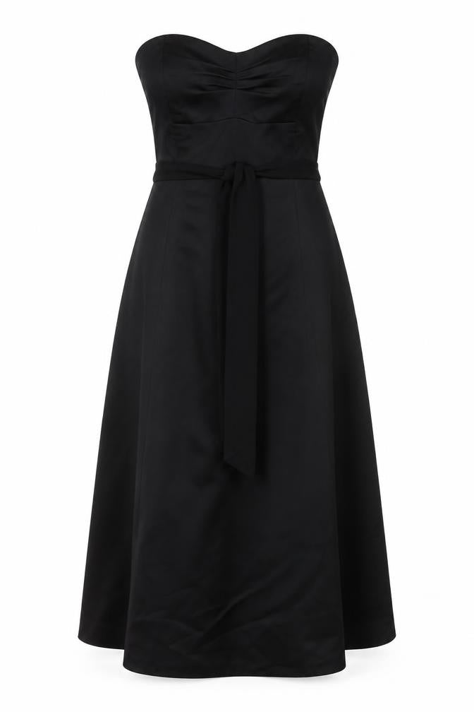 Front view of Coast Women's, size 8, Black Strapless Formal Gown