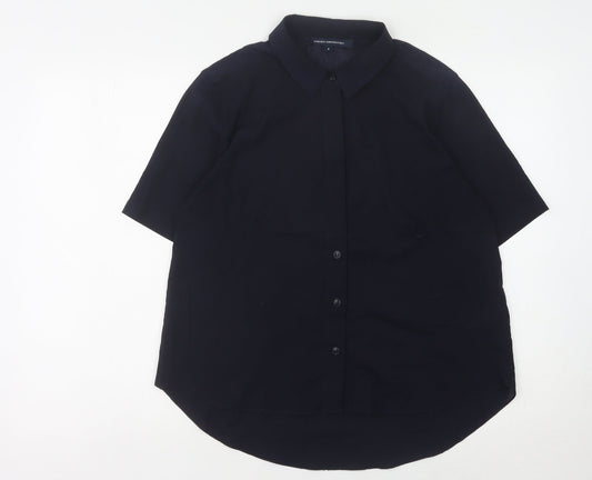 French Connection Women's Black Button-Up Shirt Size S