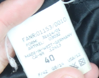 Biaslier Men's Black Varsity Jacket, Size 40, Wool Blend