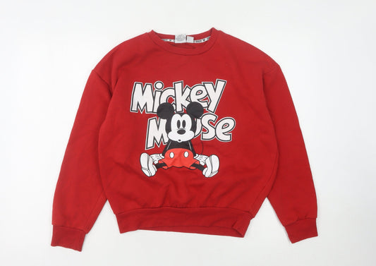 Disney Women’s Red XS Mickey Mouse Sweatshirt