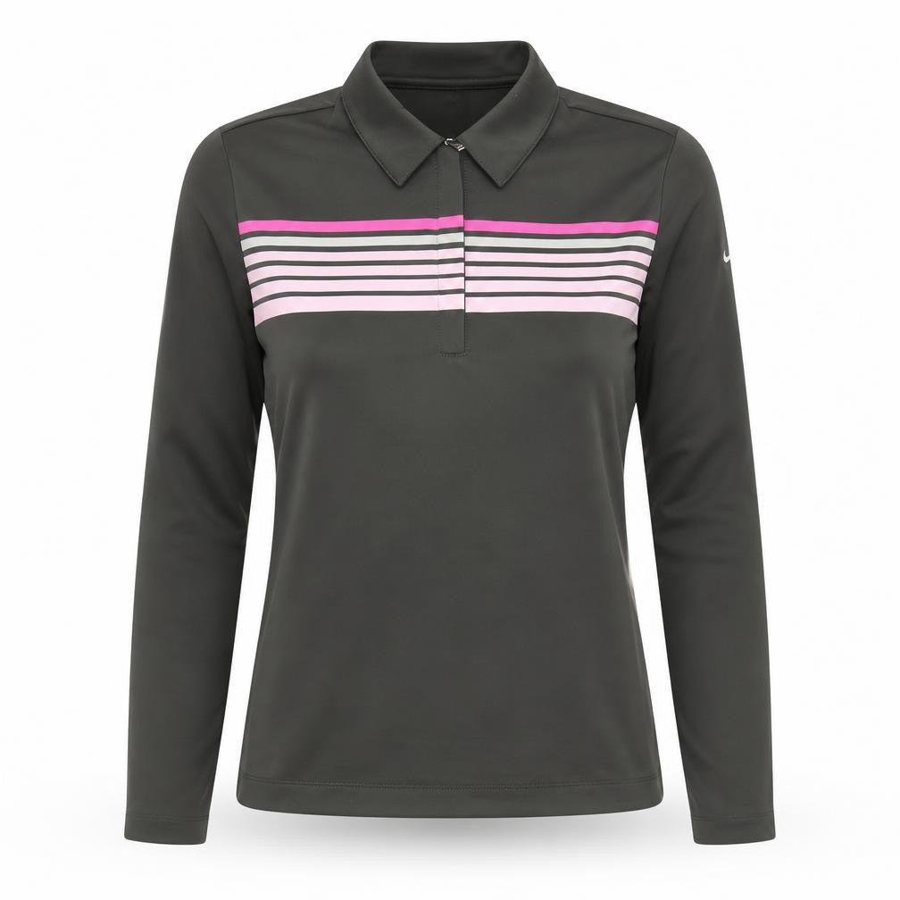 Front view of Nike Women's Green Polo Shirt, size 10, Golf Pullover