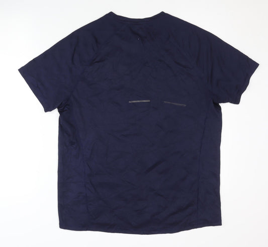 Asics Men's Blue T-Shirt Size L Pullover Activewear