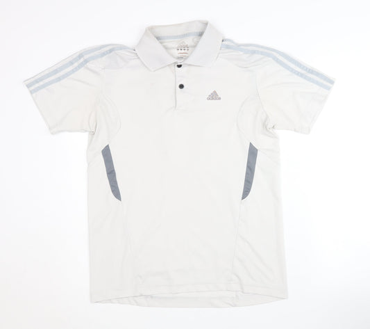 adidas Men's White Polo Shirt Size S for Gym