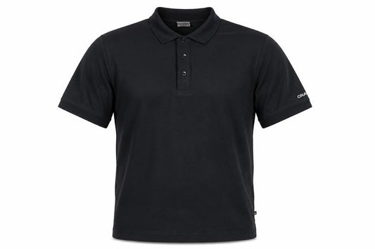 Craft Men's Black Polo Shirt, Size M, Short Sleeve