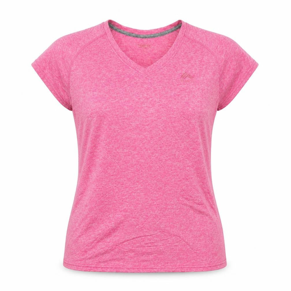 REI Women's Pink V-Neck Activewear T-Shirt, Medium