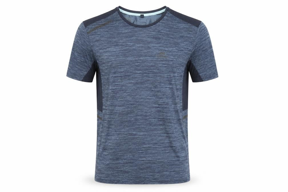 Front view of Decathlon Men's Blue Athletic T-Shirt, size S