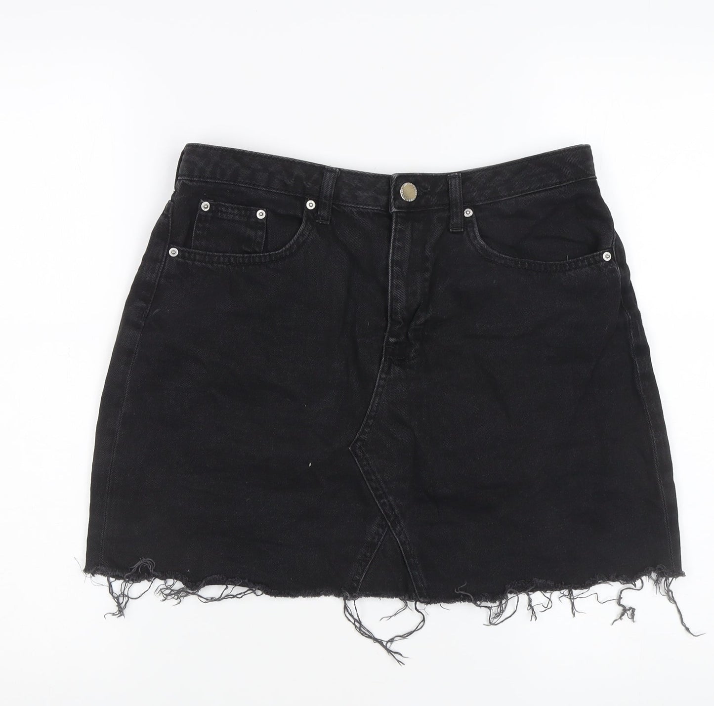 H&M Women's Black Denim Pencil Skirt Size 12