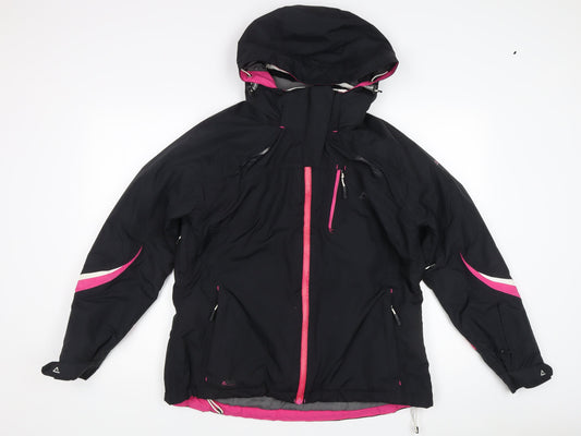 Dare 2b Women's Black Ski Jacket Size 12 - Hooded & Waterproof