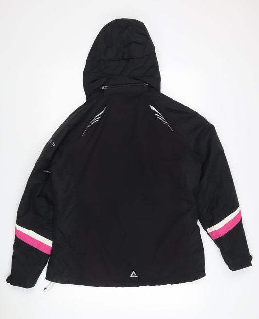 Dare 2b Women's Black Ski Jacket Size 12 - Hooded & Waterproof