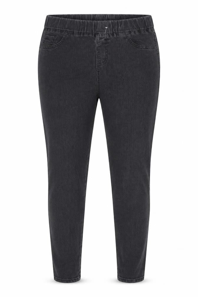 Front view of Mia Moda Women's Black Jegging Trousers -, size L