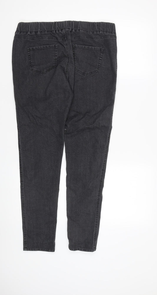 Mia Moda Women's Black Jegging Trousers - Size L