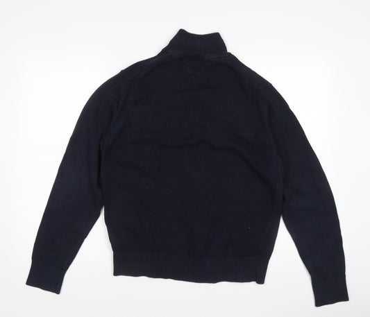 Tommy Hilfiger Men's Blue M Knit Jacket, Cotton, Casual