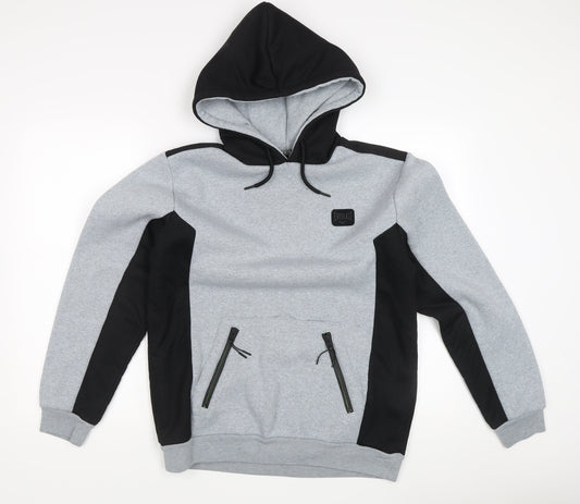 Everlast Men's Grey & Black Pullover Hoodie, Size M