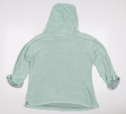 Animal Women's Green Cotton Pullover Hoodie Size 14