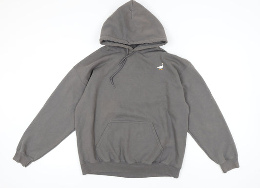 G&G Men's Grey Pullover Hoodie, Size L