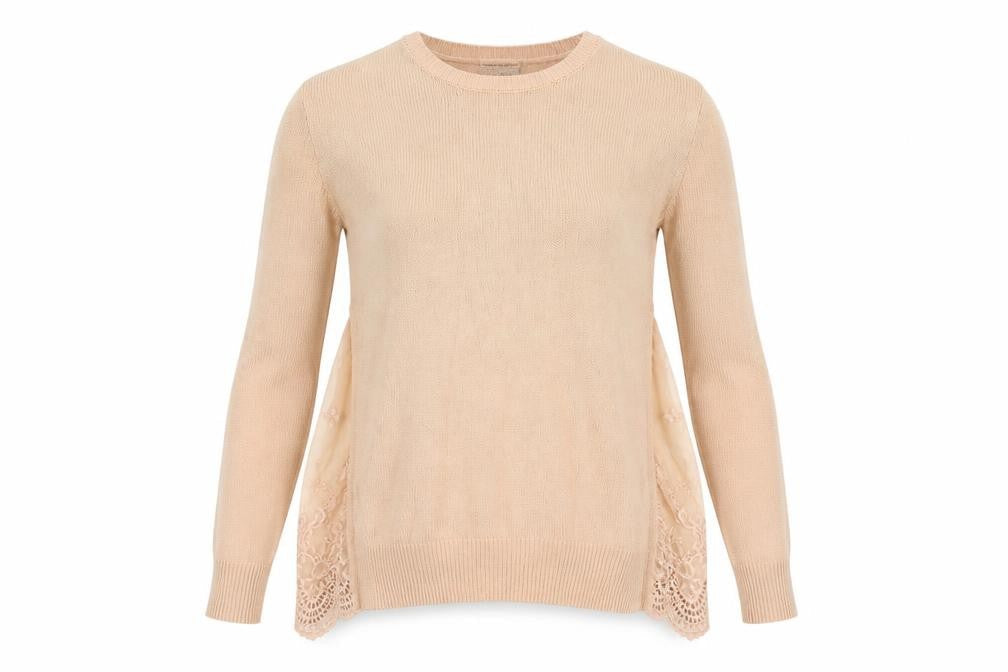 Front view of Apricot Women's Beige jumper, size 10