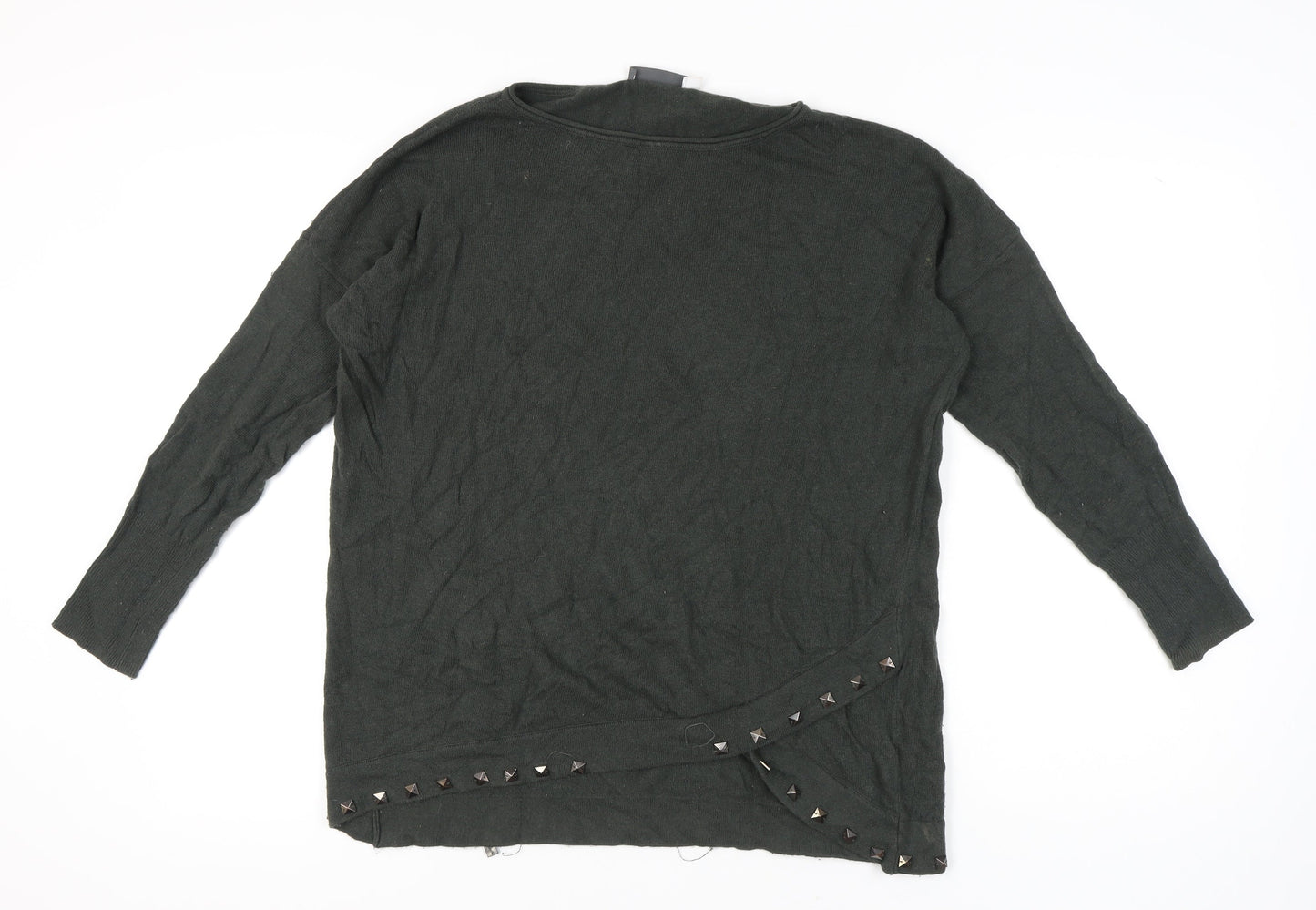 Mint Velvet Women's Grey Studded Jumper L