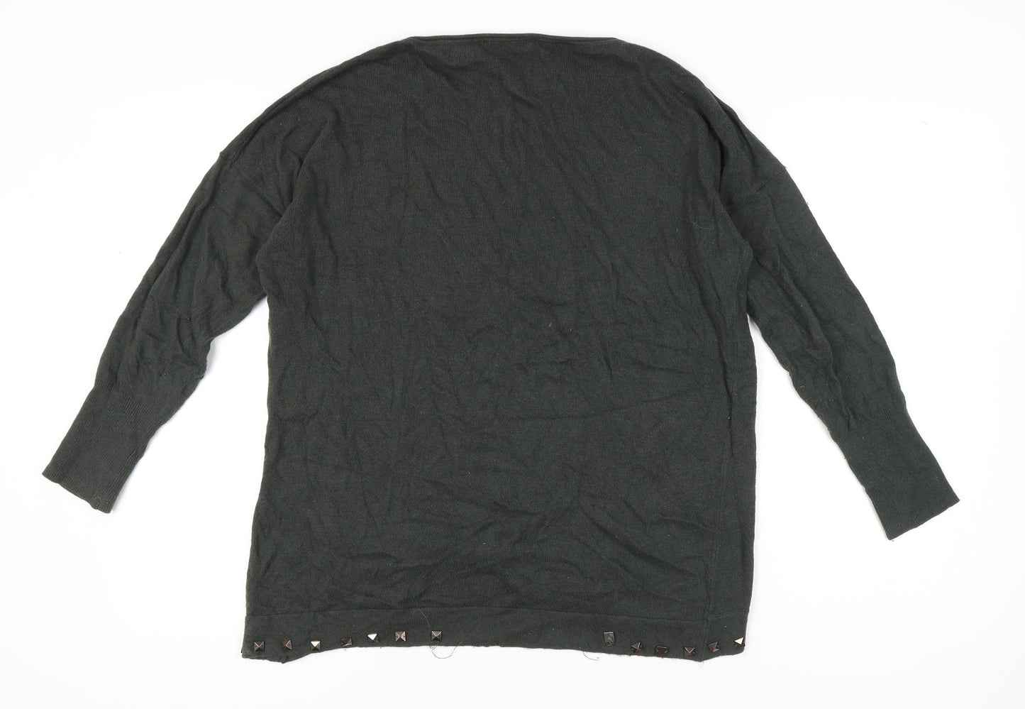 Mint Velvet Women's Grey Studded Jumper L