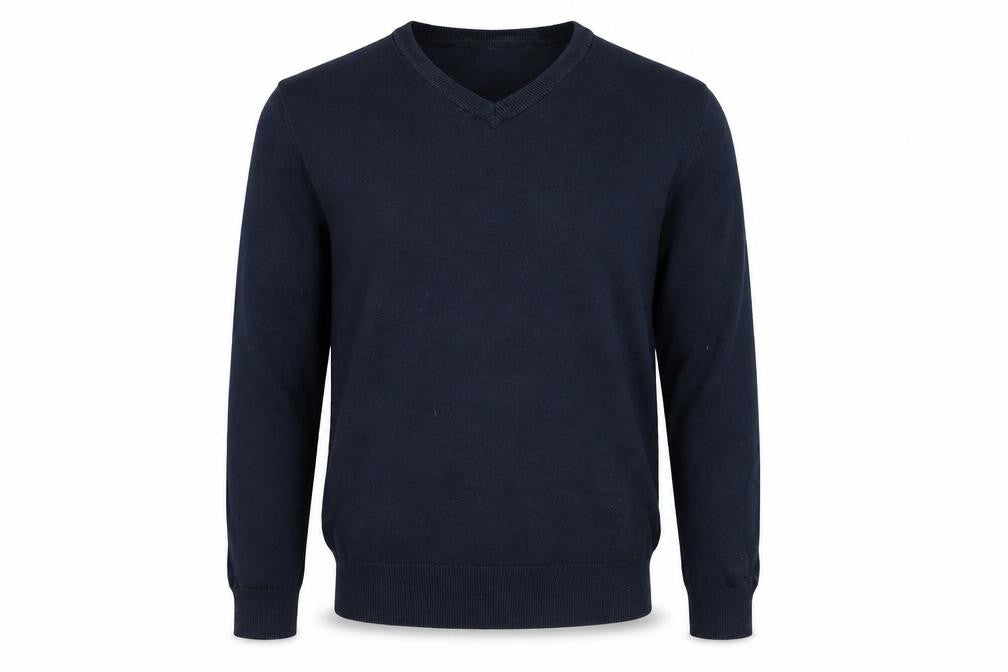 Marks and Spencer Blue Men's V-Neck Pullover Jumper M