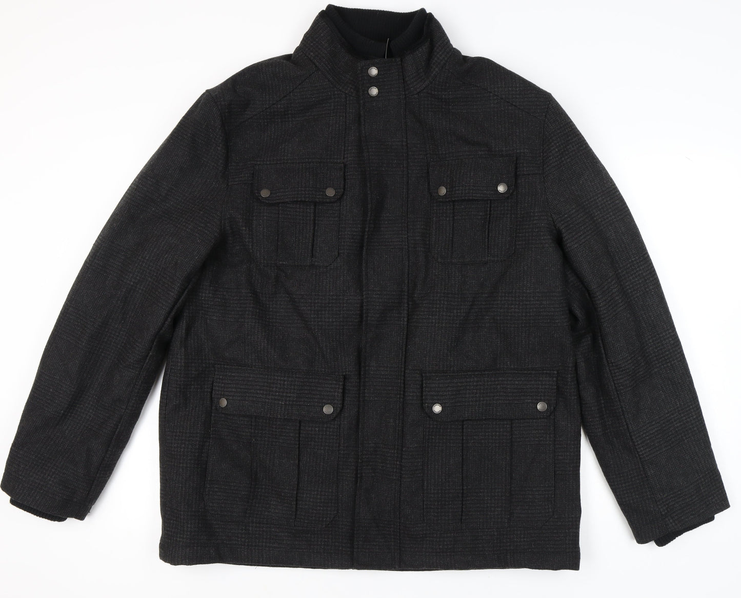 Lincoln Men's Black XL Check Jacket