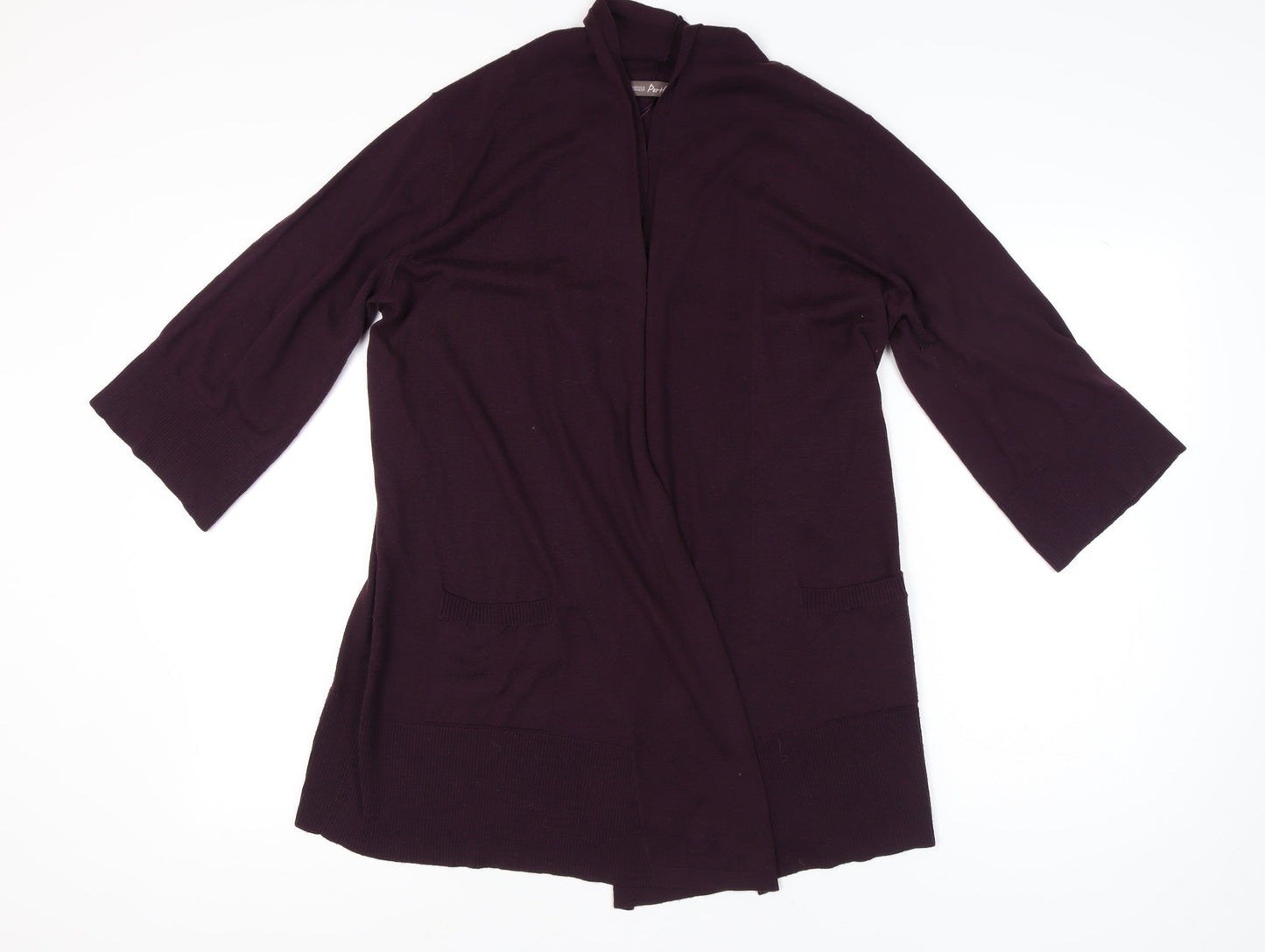 Marks and Spencer Women's Purple Open Front Cardigan Size 18