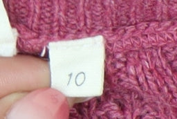 White Stuff Women's Pink Cable-Knit Cardigan Size 10