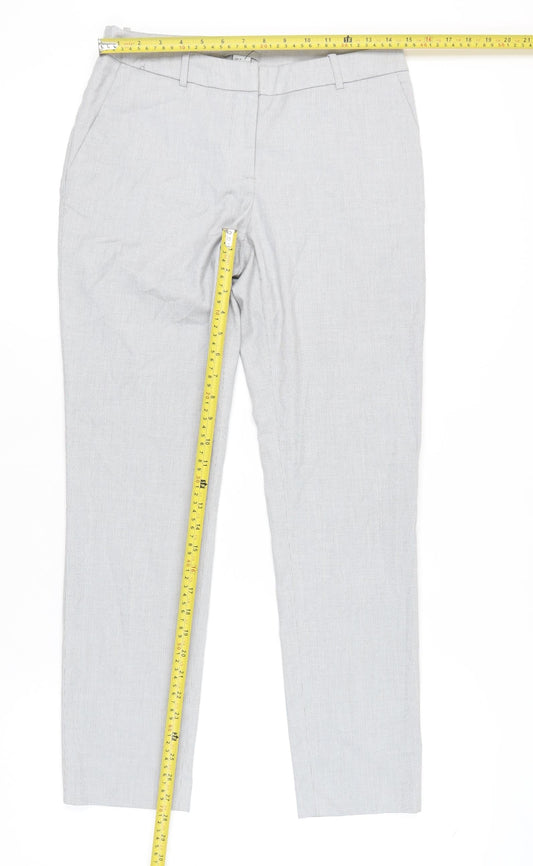 H&M Women's Grey Straight Trousers Size 8