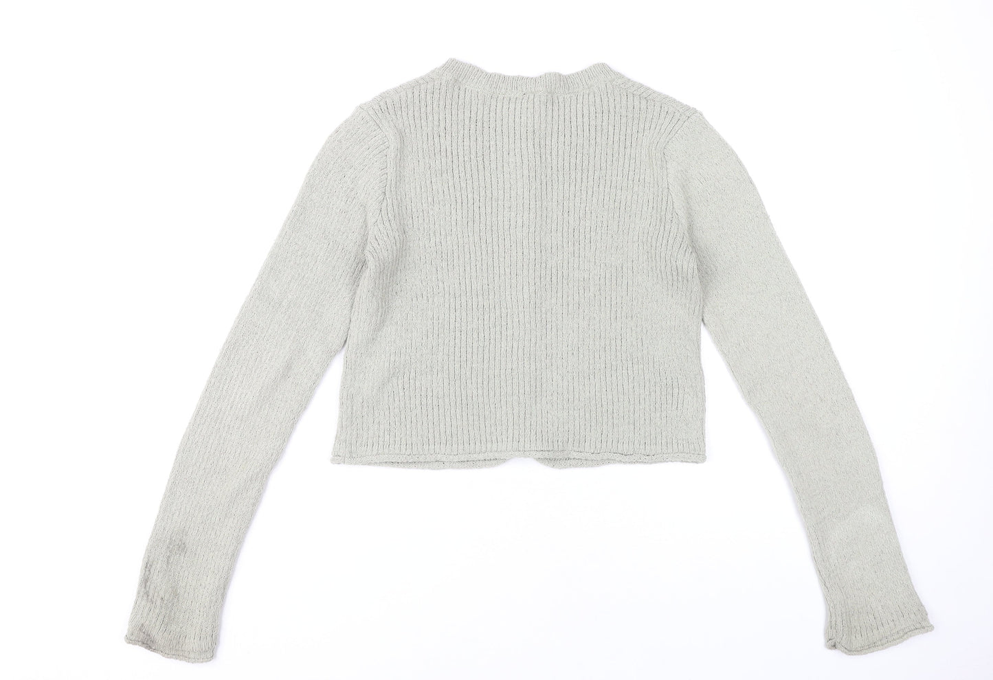 H&M Womens Grey Cardigan Size 12 Button Knit