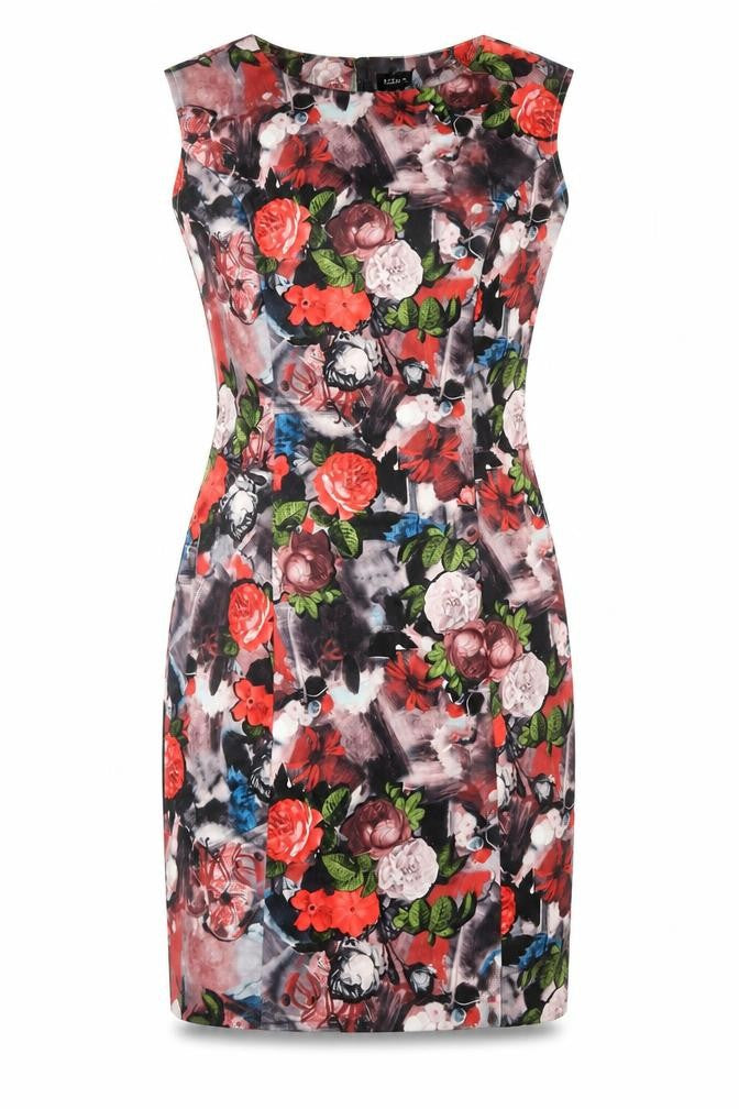 SOLO Women's Multicoloured Floral Sheath Dress Size 12