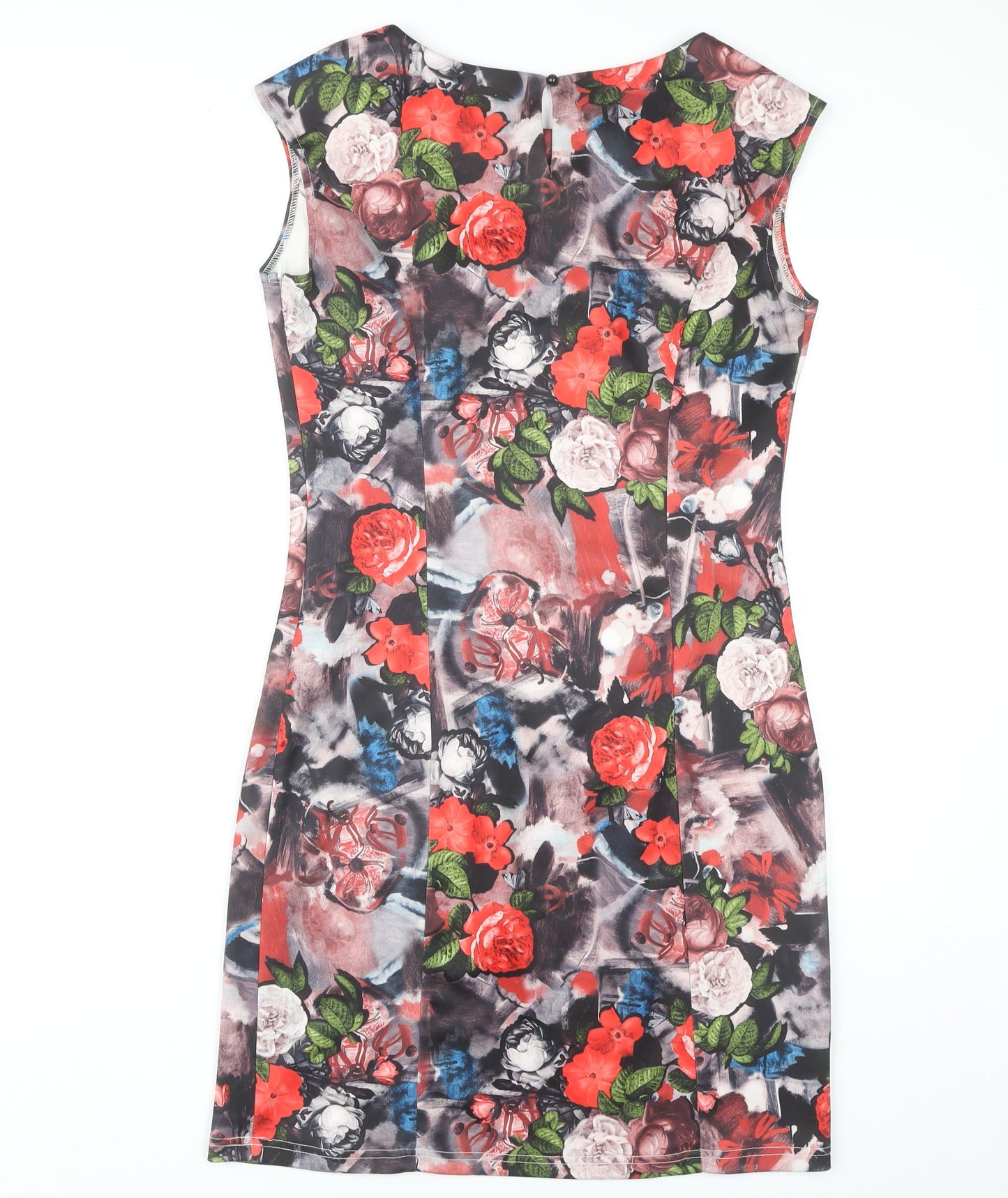 SOLO Women's Multicoloured Floral Sheath Dress Size 12