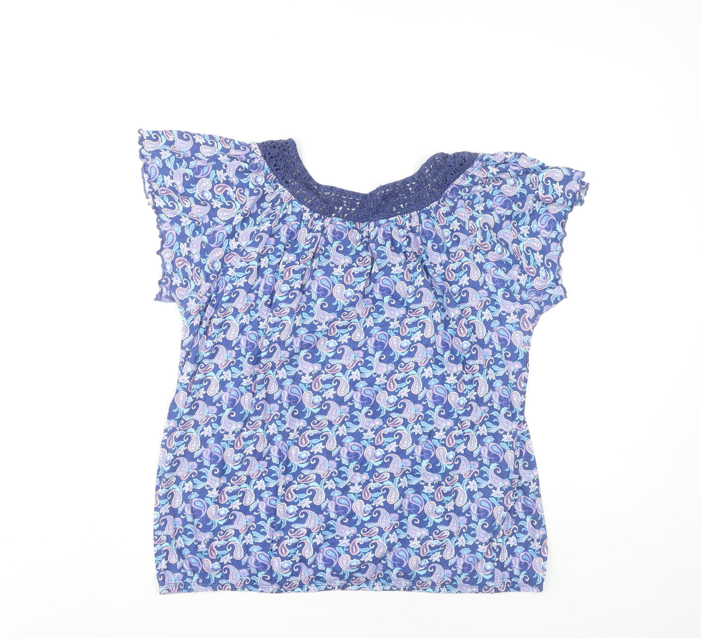 Peacocks Women's Multicoloured Paisley Top Size 14