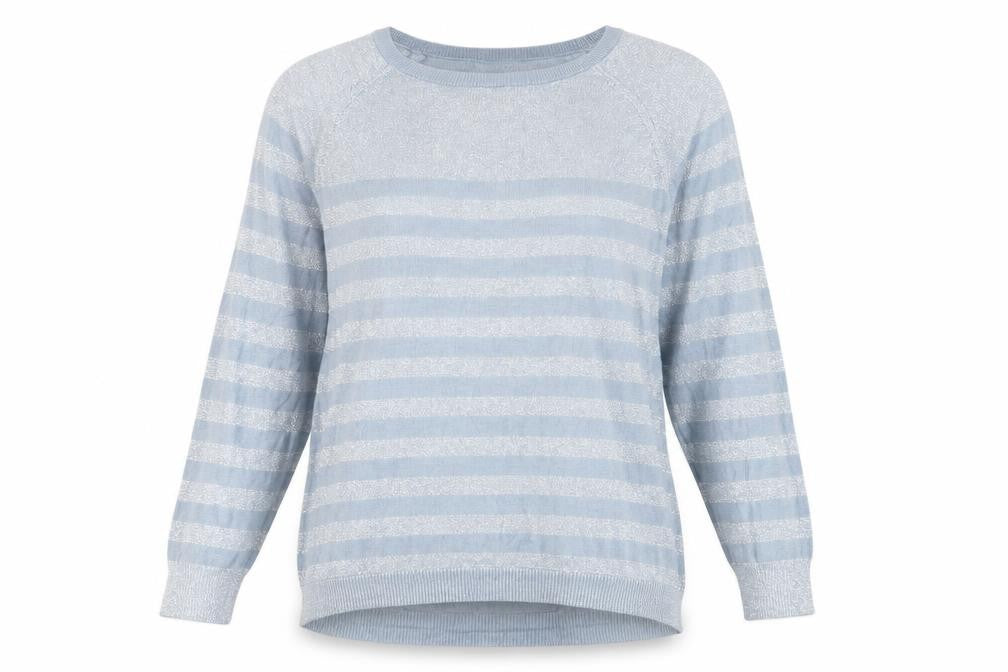 Front view of Dorothy Perkins Women's Blue Striped jumper