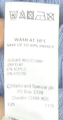 Marks and Spencer Women's Blue Slim Fit T-Shirt