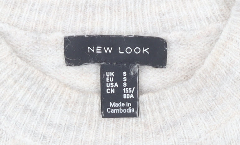 New Look Women's Ivory Pullover Jumper S