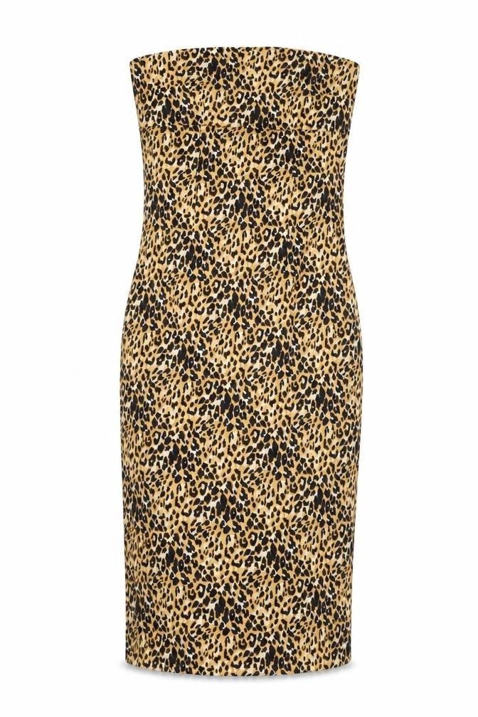 Seduction Women’s Leopard Print Strapless Dress, M