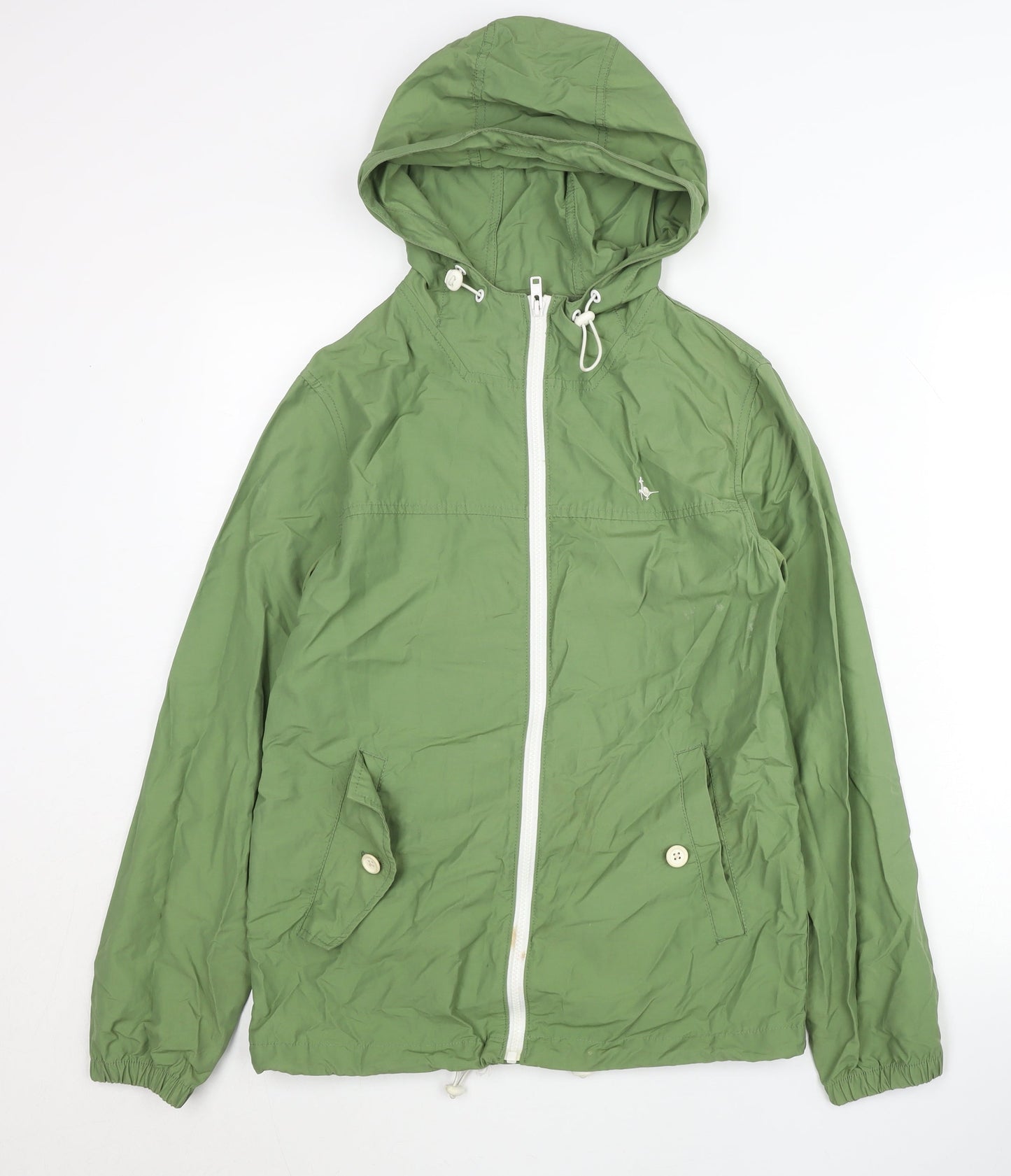 Womens UK Size 8 Regular Jack Wills Green Cotton Blend Jacket