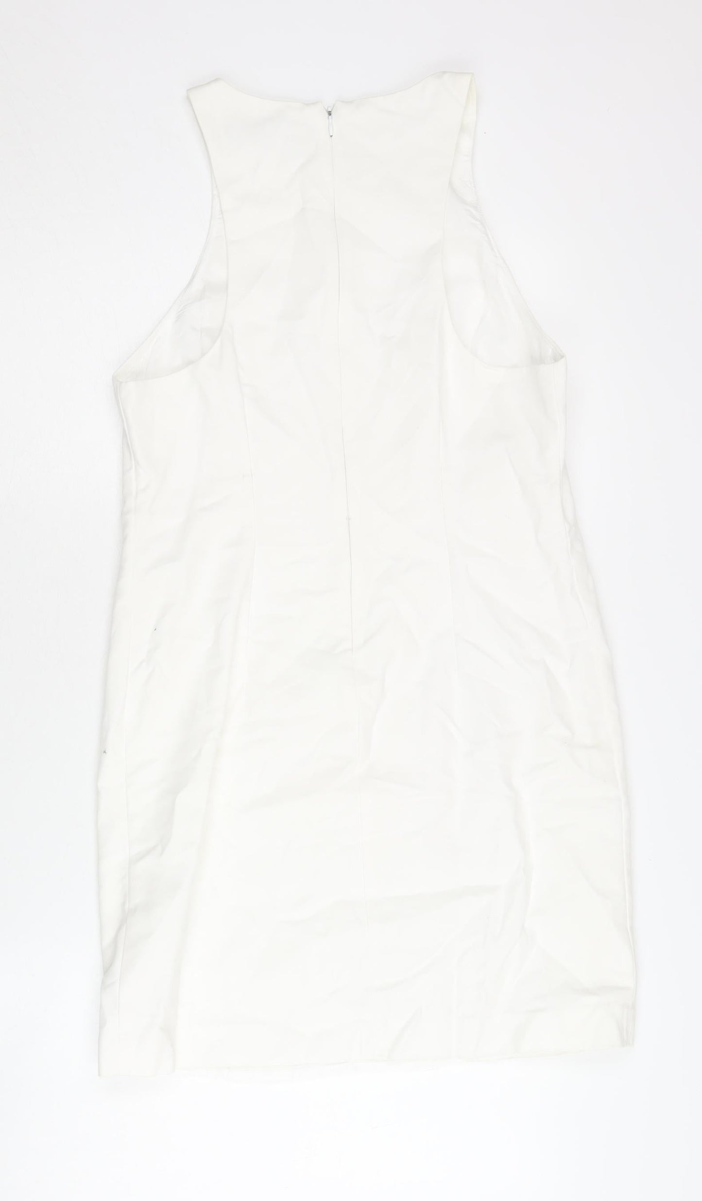 Zara Basic Women's White Sheath Dress Size 14