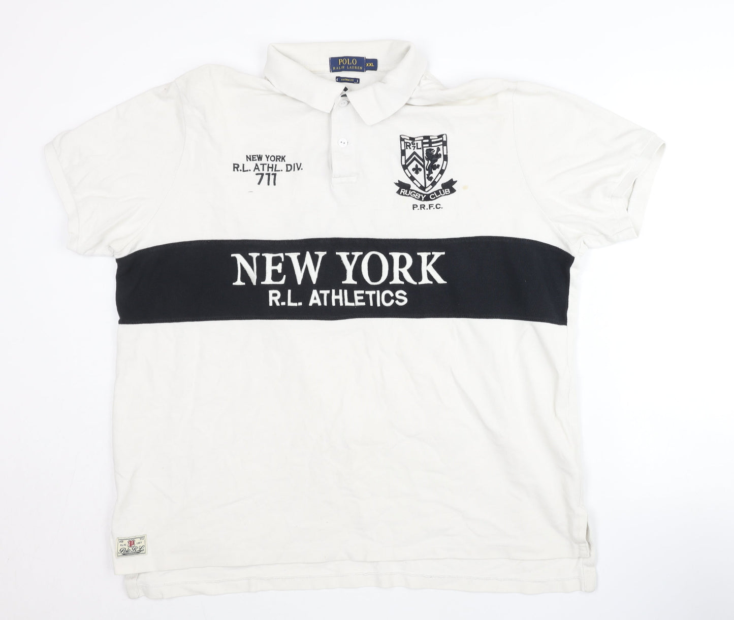 Polo Ralph Lauren Men's White XXL Graphic Polo