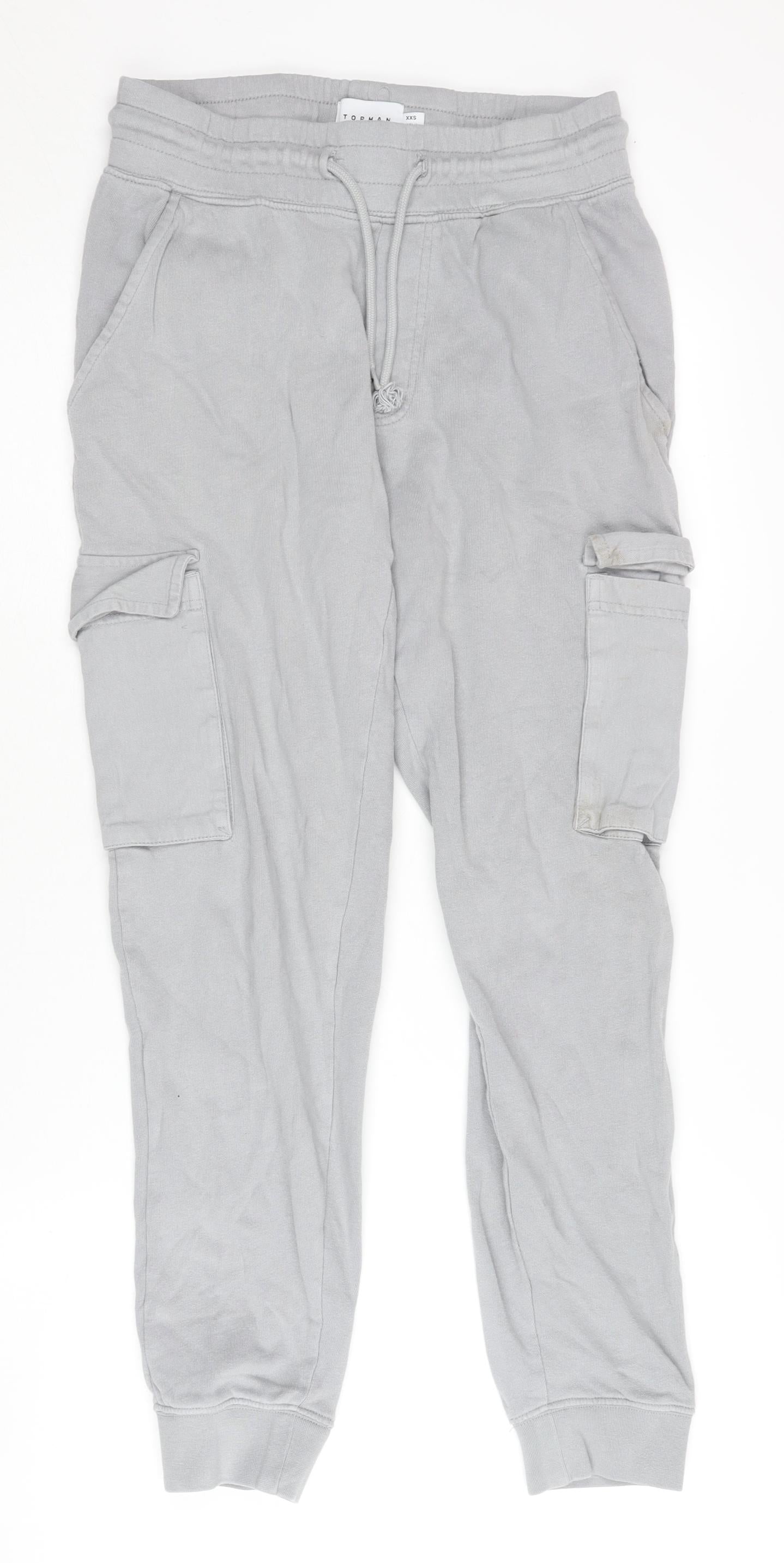 Topman XS Grey Jogger Trousers for Men