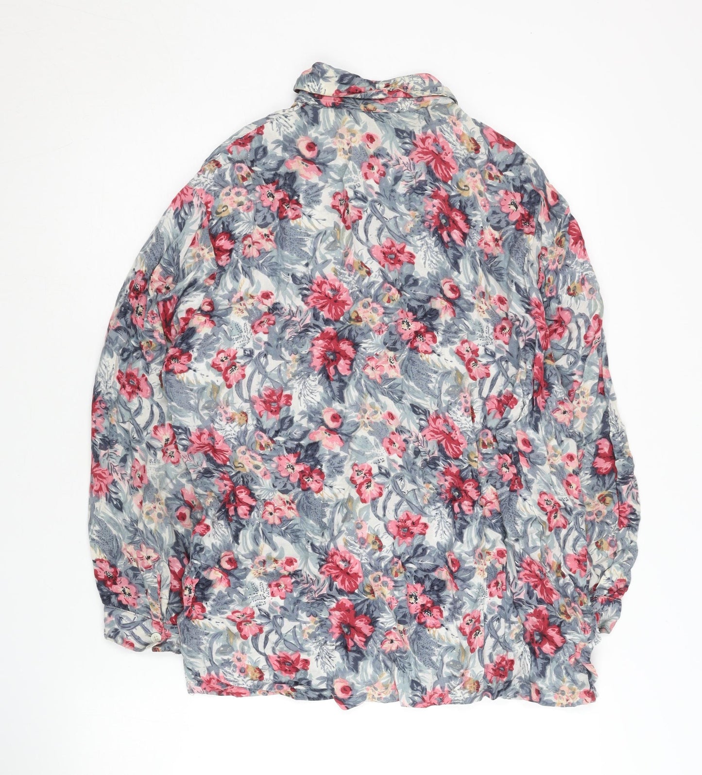 New Look Women's Multicoloured Floral Button-Up Shirt S