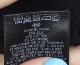 Hobbs Women's Black Silk Cashmere Cardigan S