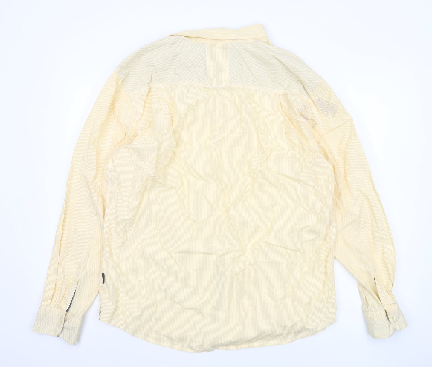 St George by Duffer Men's Yellow Striped Shirt XL