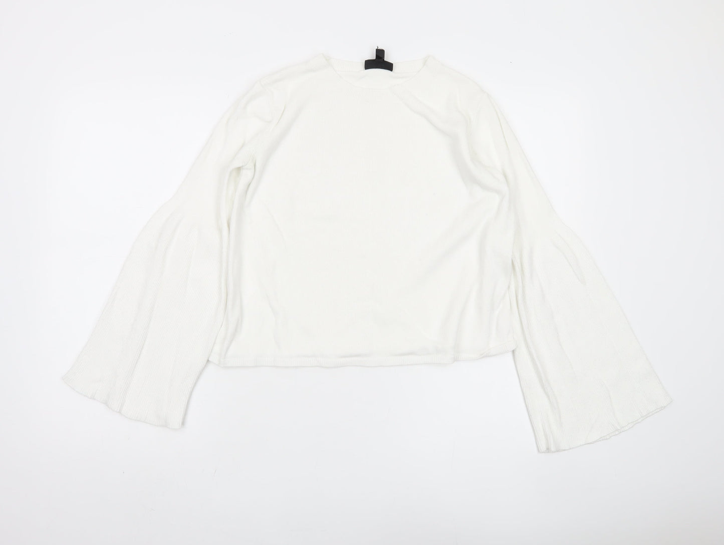 Topshop White Pullover Jumper UK 10 Women