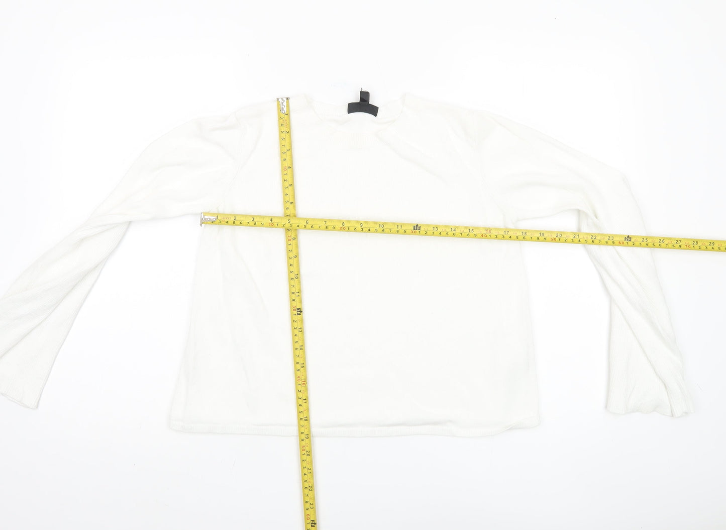 Topshop White Pullover Jumper UK 10 Women