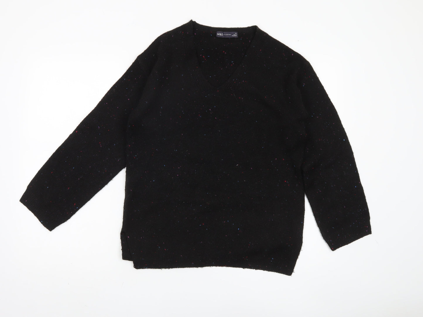 Marks and Spencer Women’s Black V-Neck Jumper XS
