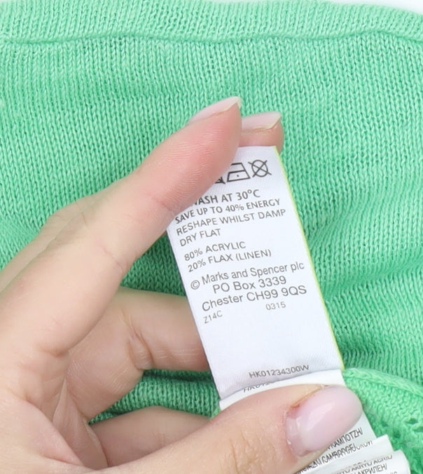 Marks and Spencer Green Pullover Jumper, Size 14