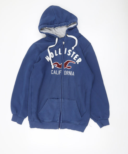 Hollister Men's 2XL Blue Full Zip Hoodie