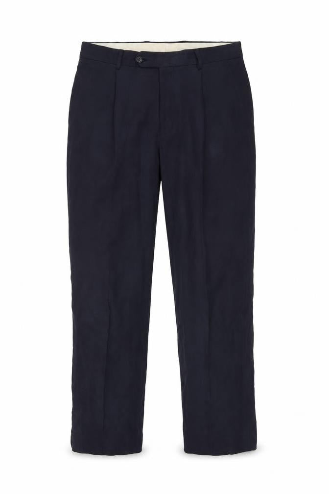 Front view of Ultimo Men's Blue Trousers 32S Straight Leg