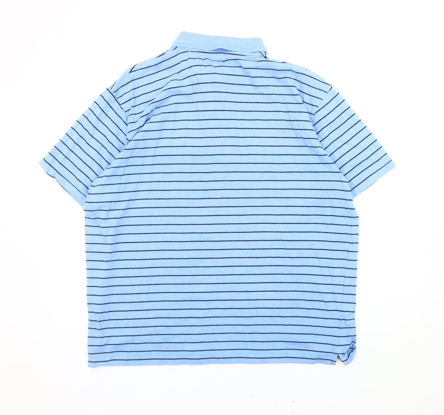 James Pringle Men's Blue Striped Polo Shirt XL