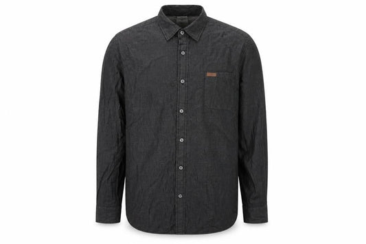 Lee Cooper Men's Black Long Sleeve Button-Up Shirt